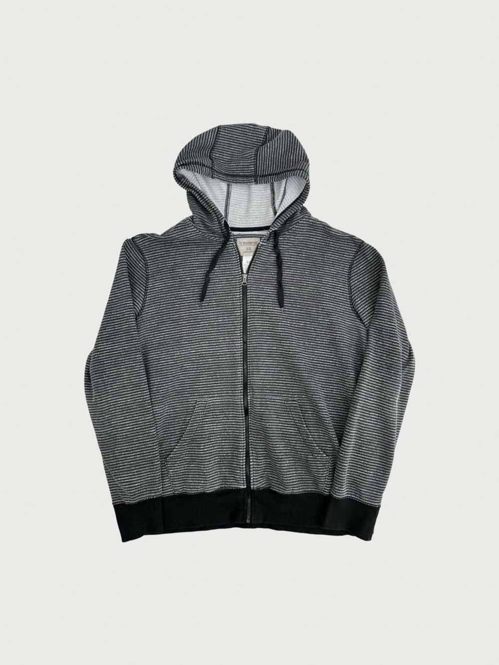 Zip Front Striped Hoodie
